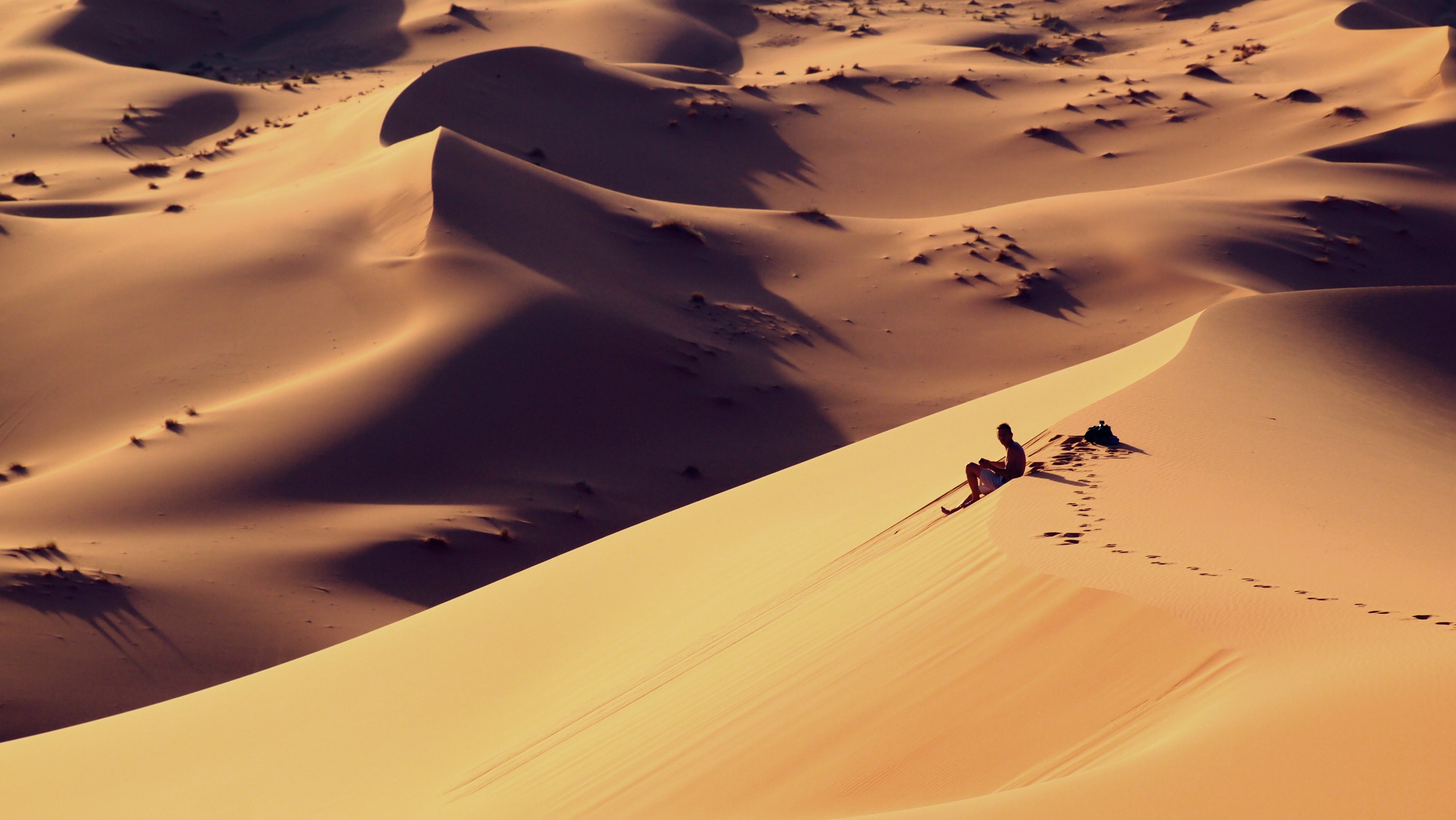 사막의 고요함이 여행자를 때론 외롭게, 때론 진지하게 만든다