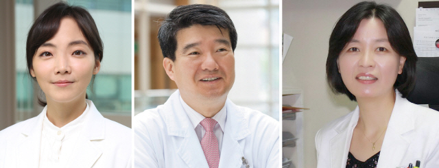 (왼쪽부터) 박귀영 ·서성준·이미경 중앙대병원 피부과 교수
